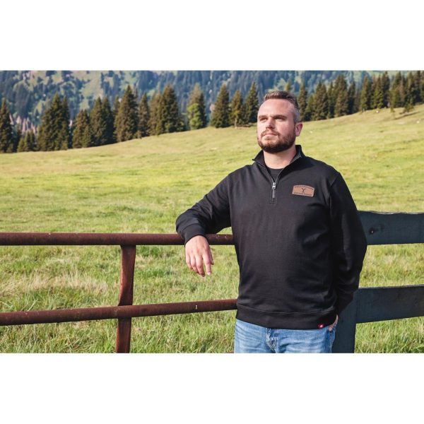 Yellowstone Leather Patch Quarter Zip Discount - Image 3
