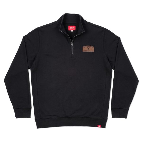 Yellowstone Leather Patch Quarter Zip Discount
