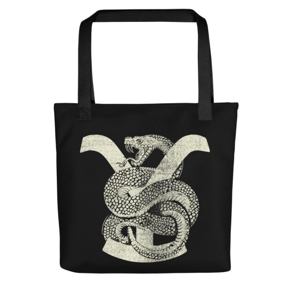 Yellowstone Greyscale Rattlesnake Tote Bag on Sale