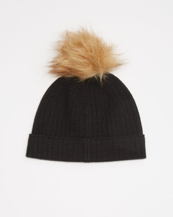 Wool Faux Fur Pom Beanie Hot on Sale - Image 2